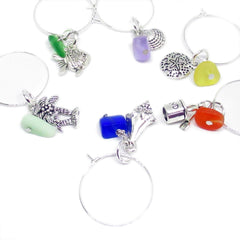 Hostess gift wine charms in gift box packaging