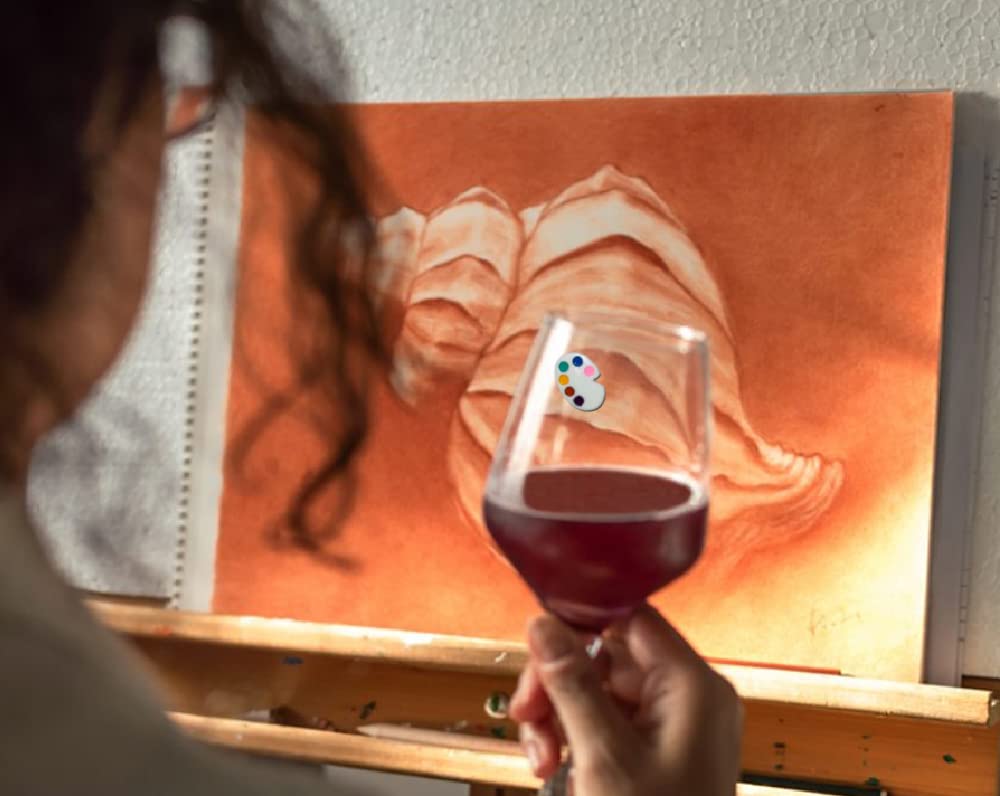 Guests keep charms as a party favor after the paint night