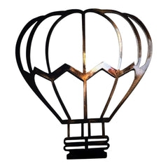 Hot Air Balloon Metal Wall Art Accent 15.5 inch copper bronze finish
