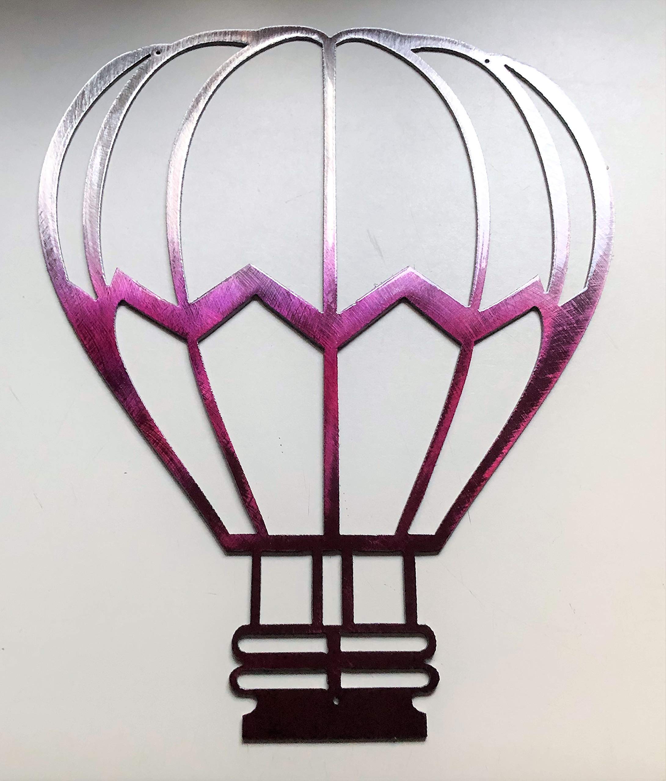 Hot Air Balloon Metal Wall Art Accent 18 inch copper bronze finish