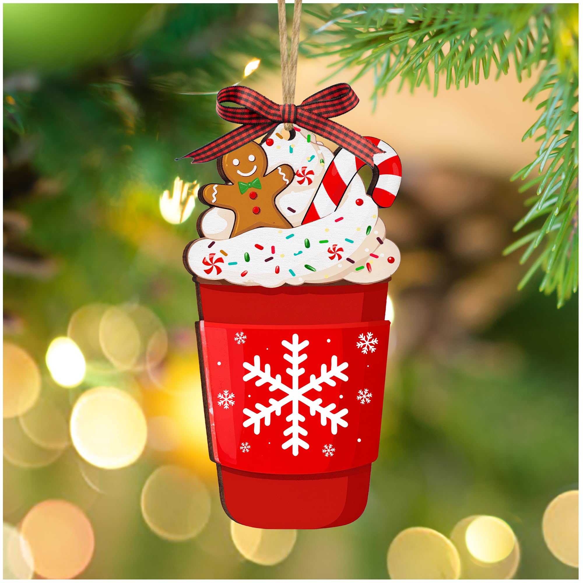 Hot chocolate ornament for holiday tree