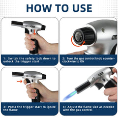 Aircraft grade aluminum Hotdevil torch with wide base stability