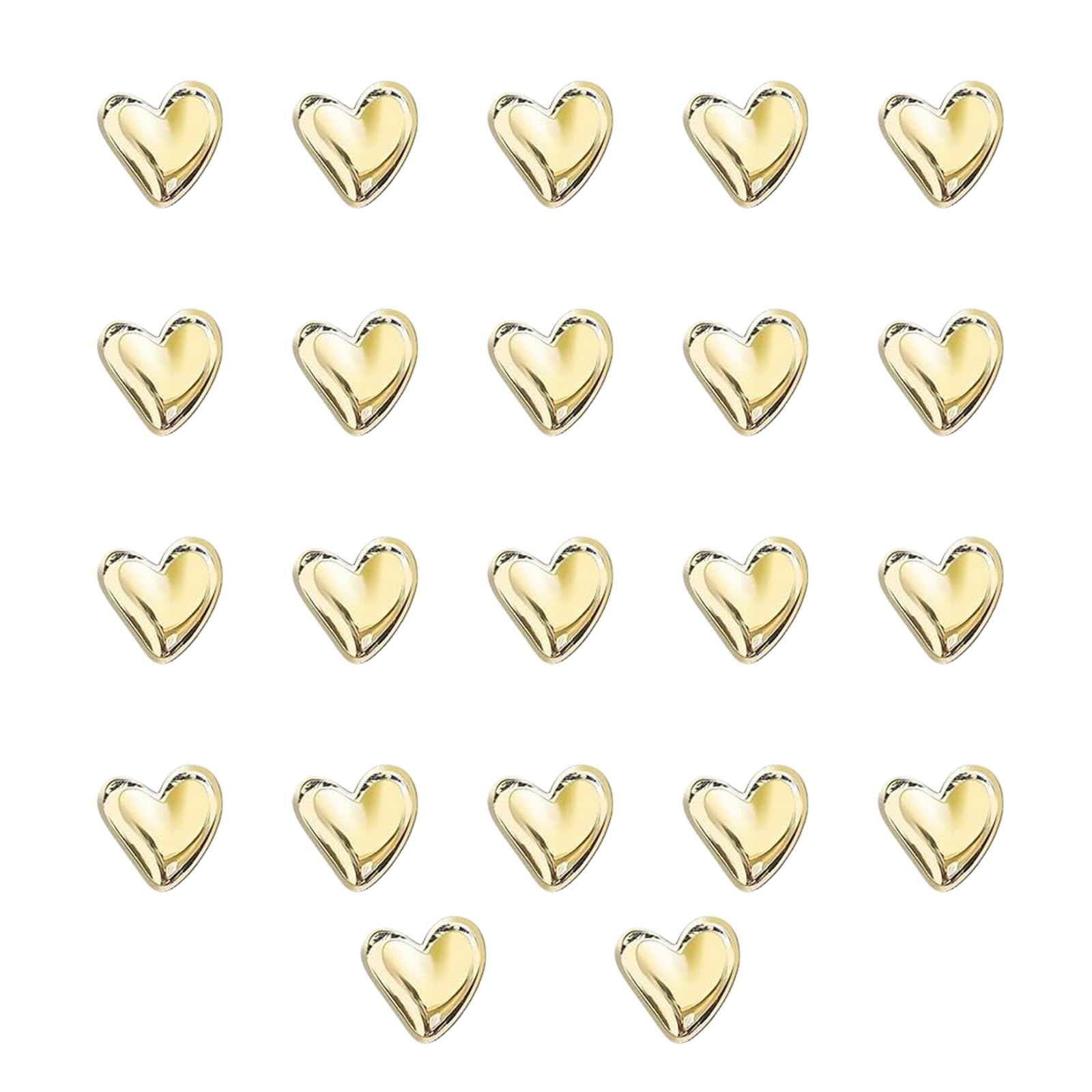 houlishu gold heart fridge magnets 22-pcs set on refrigerator