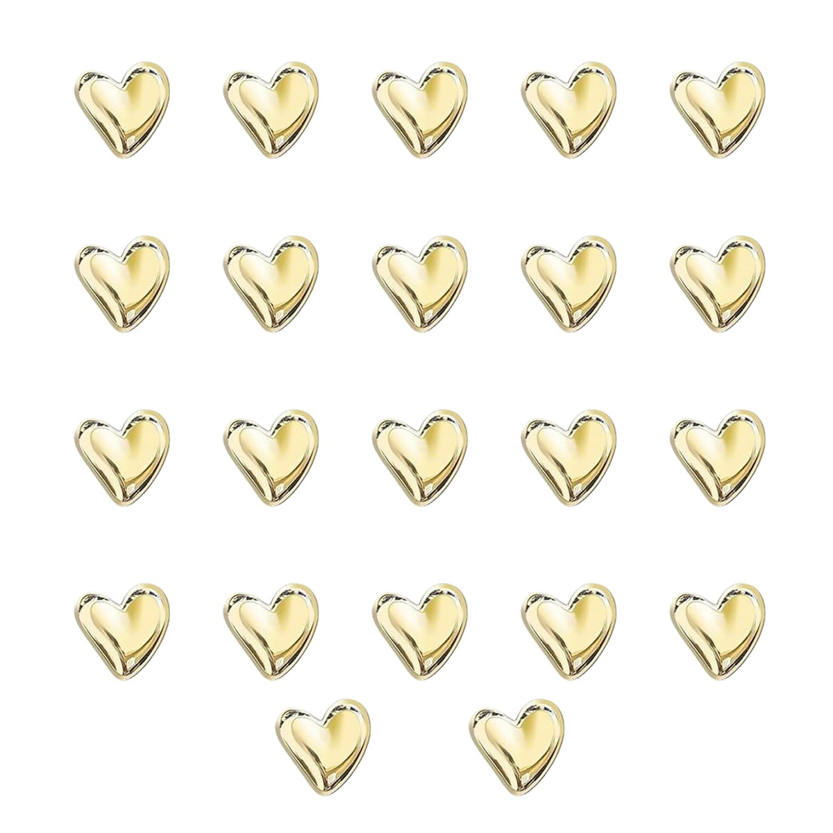 houlishu gold heart fridge magnets 22-pcs set on refrigerator