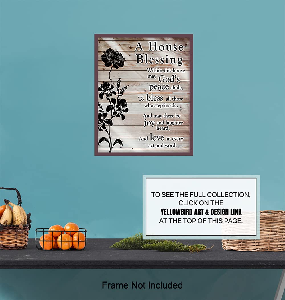 8x10 print for home office dorms House Blessing Christian Wall Art