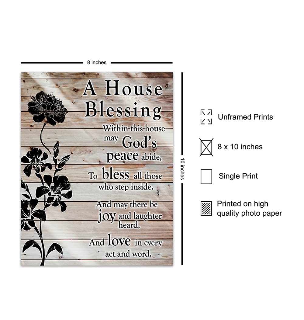 Religious decor Bible verse House Blessing Wall Art