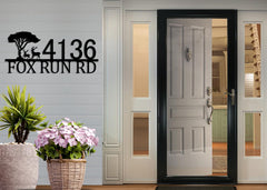Custom house number sign exterior wall decor