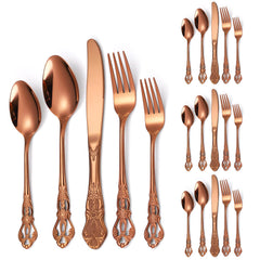 Houseware Royal flatware for four copper rose gold finish