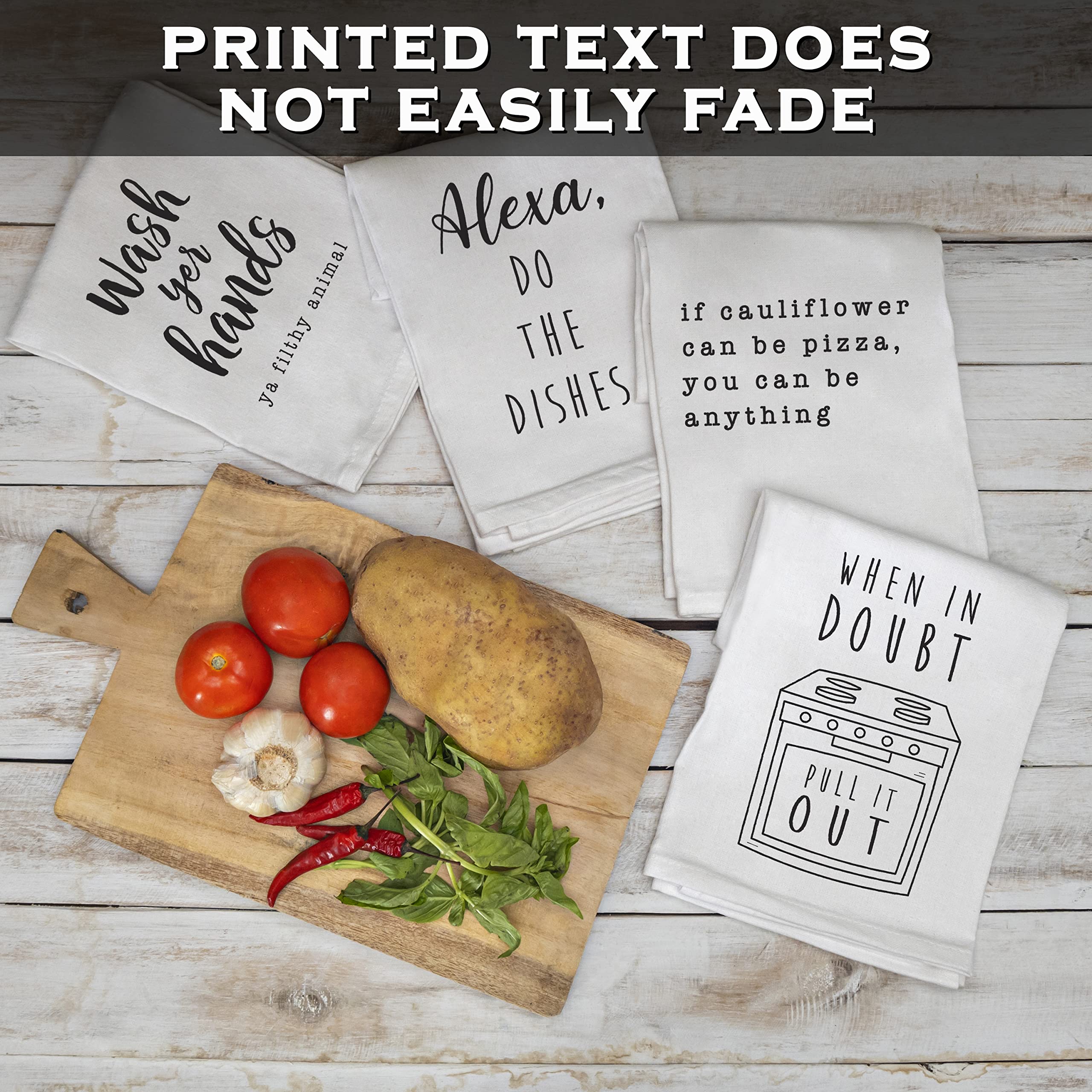 Housewarming gift kitchen towel MAINEVENT 4 pack