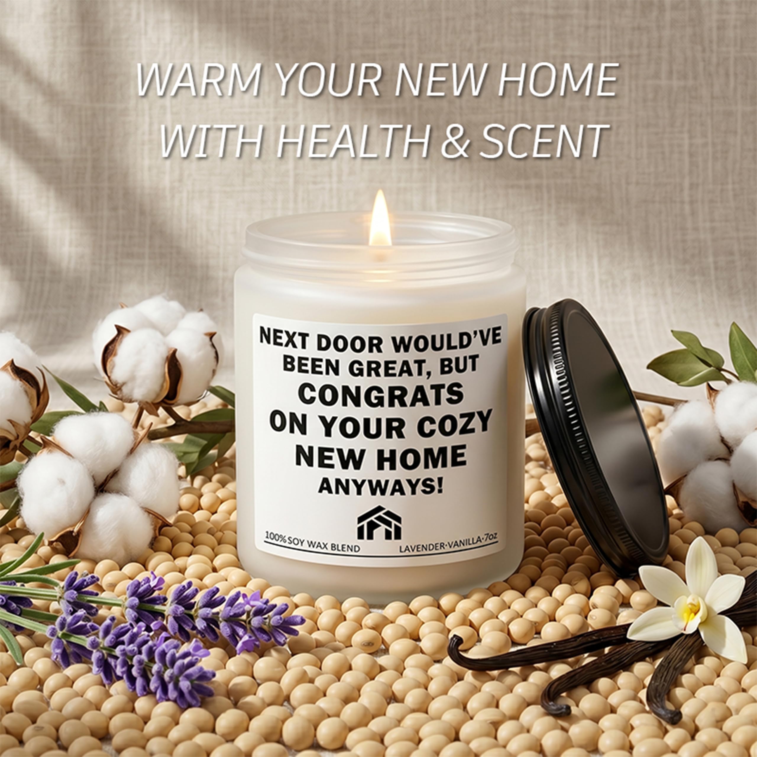 Housewarming gift for new home buyers candle