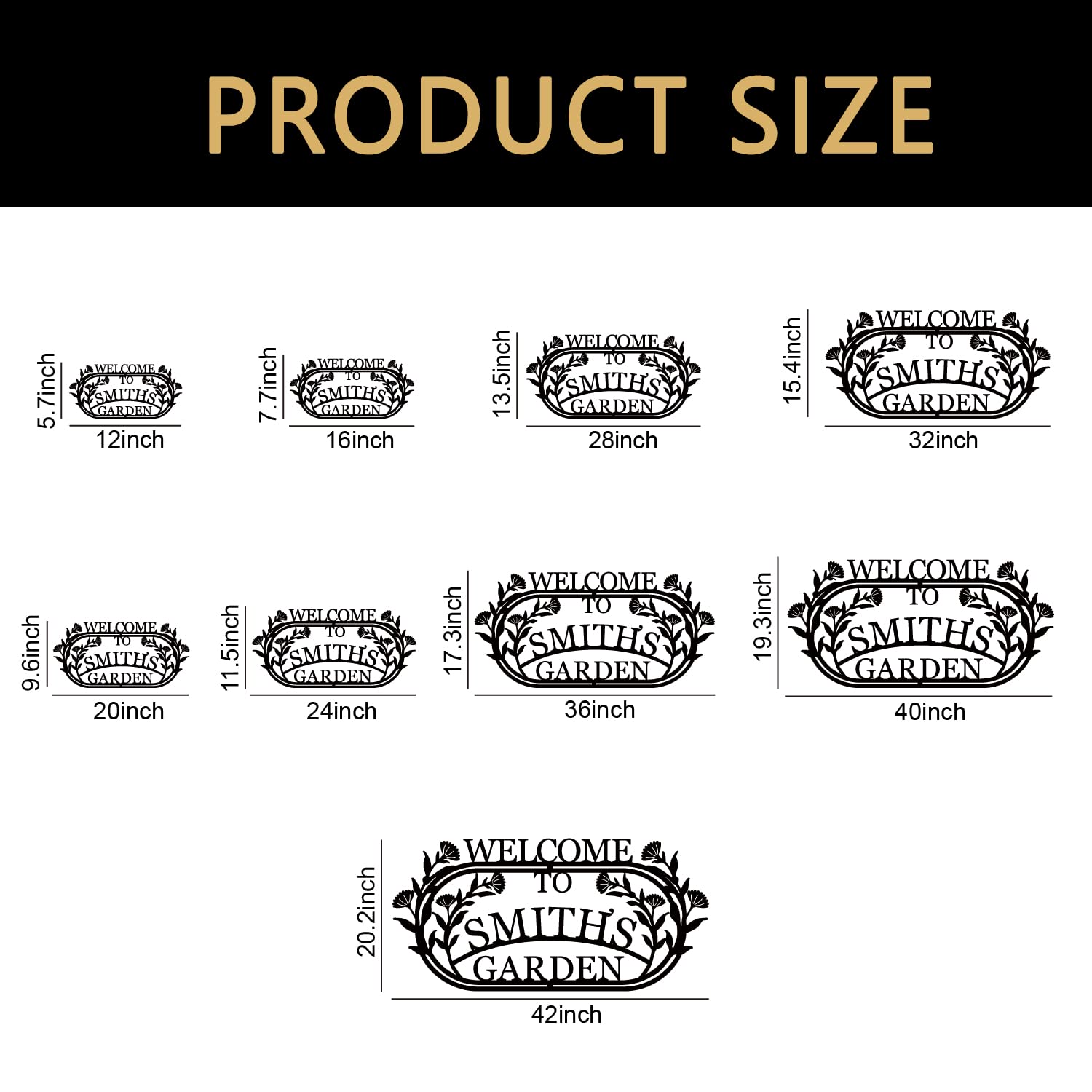 Housewarming present garden sign customizable for gardeners