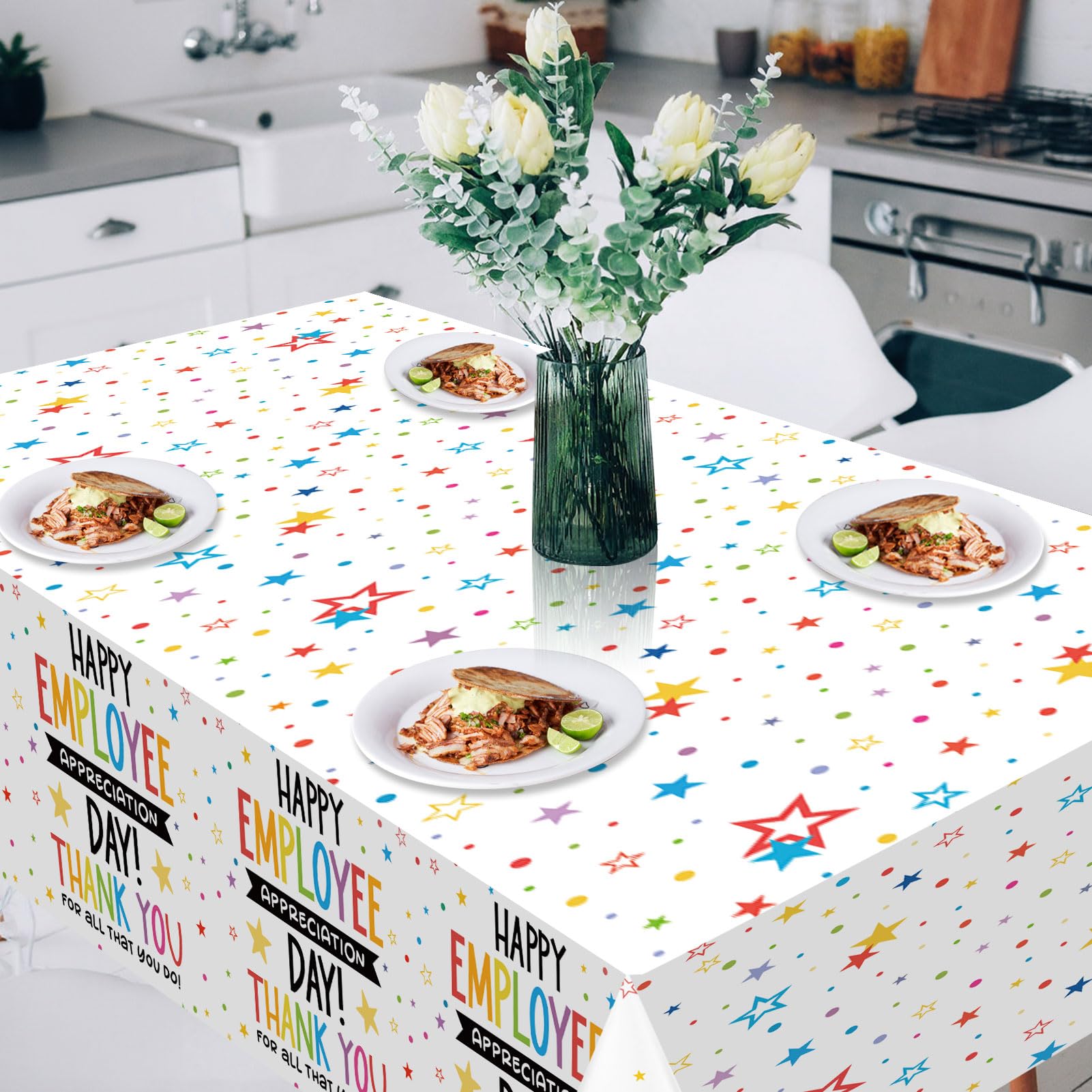 Office decor table cover for employee recognition party