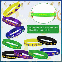 HOWAF Eid Mubarak silicone wristbands