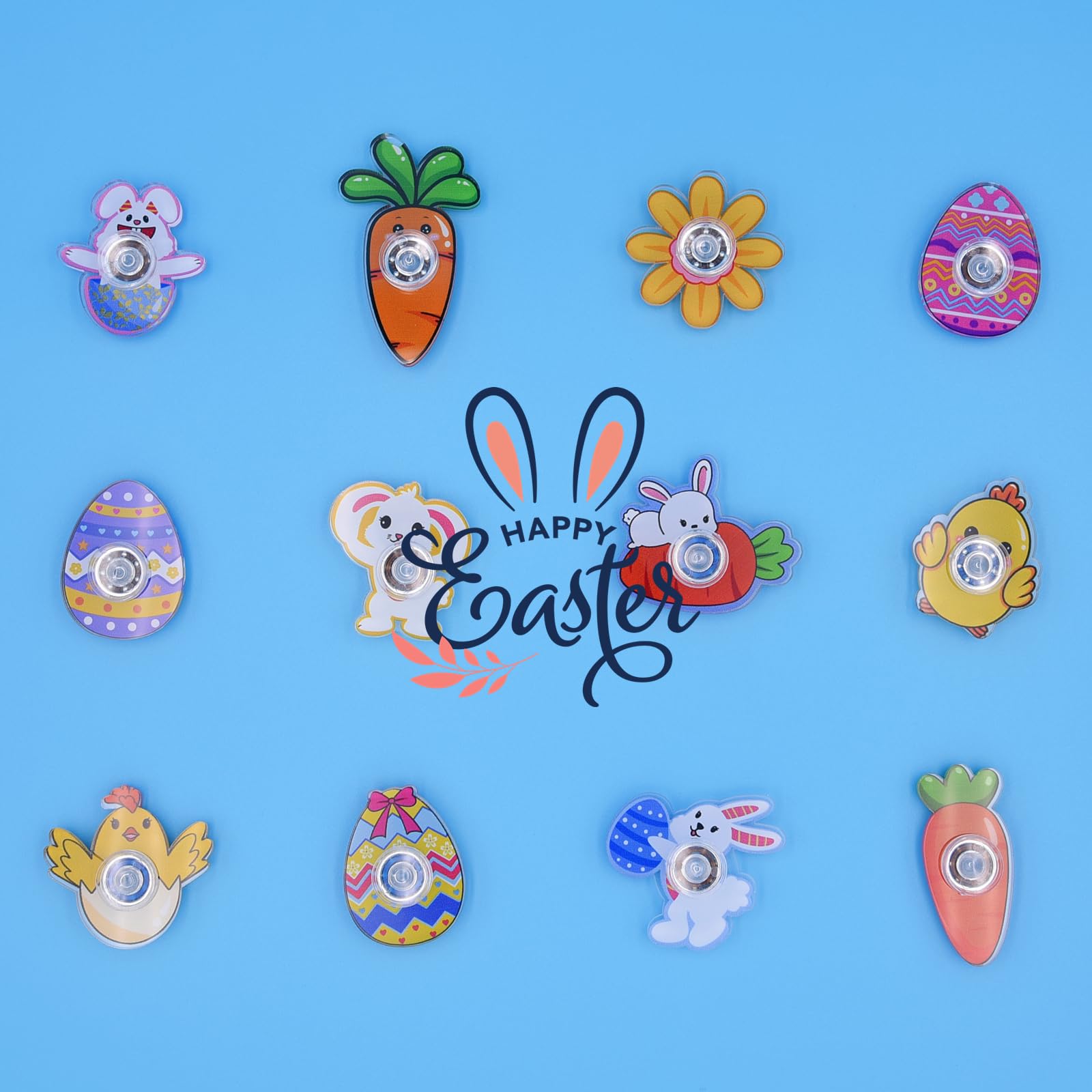 12 designs Easter fidget spinners toys Howzcci