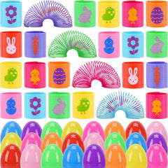 Howzcci Easter mini coil springs toys 24 pcs Easter eggs product image