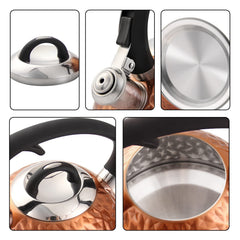 3.2 quart capacity copper tea kettle illustration