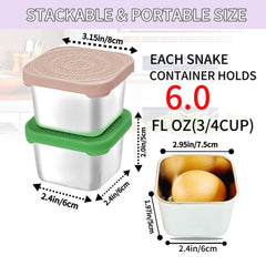 Kids lunch containers with silicone lids 6 pack