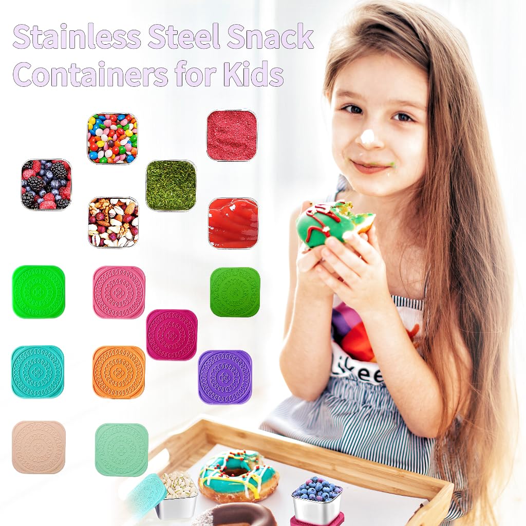 Dishwasher safe kid snack containers 6oz each