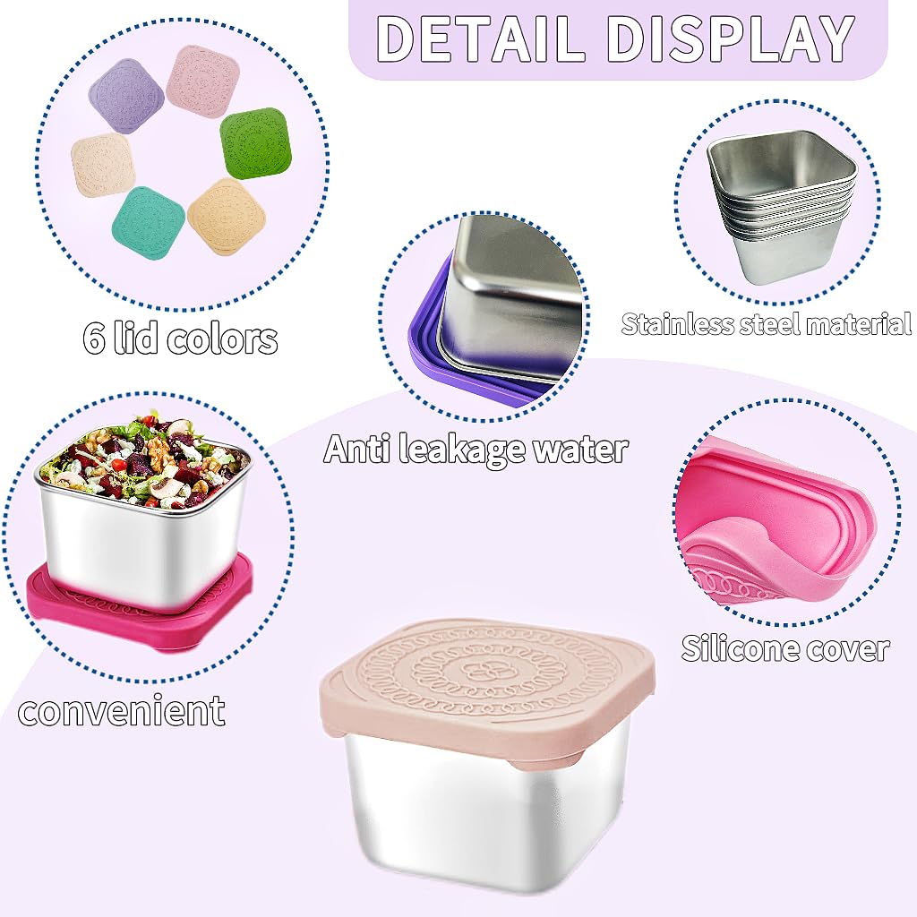 Stackable toddler snack containers with silicone lids