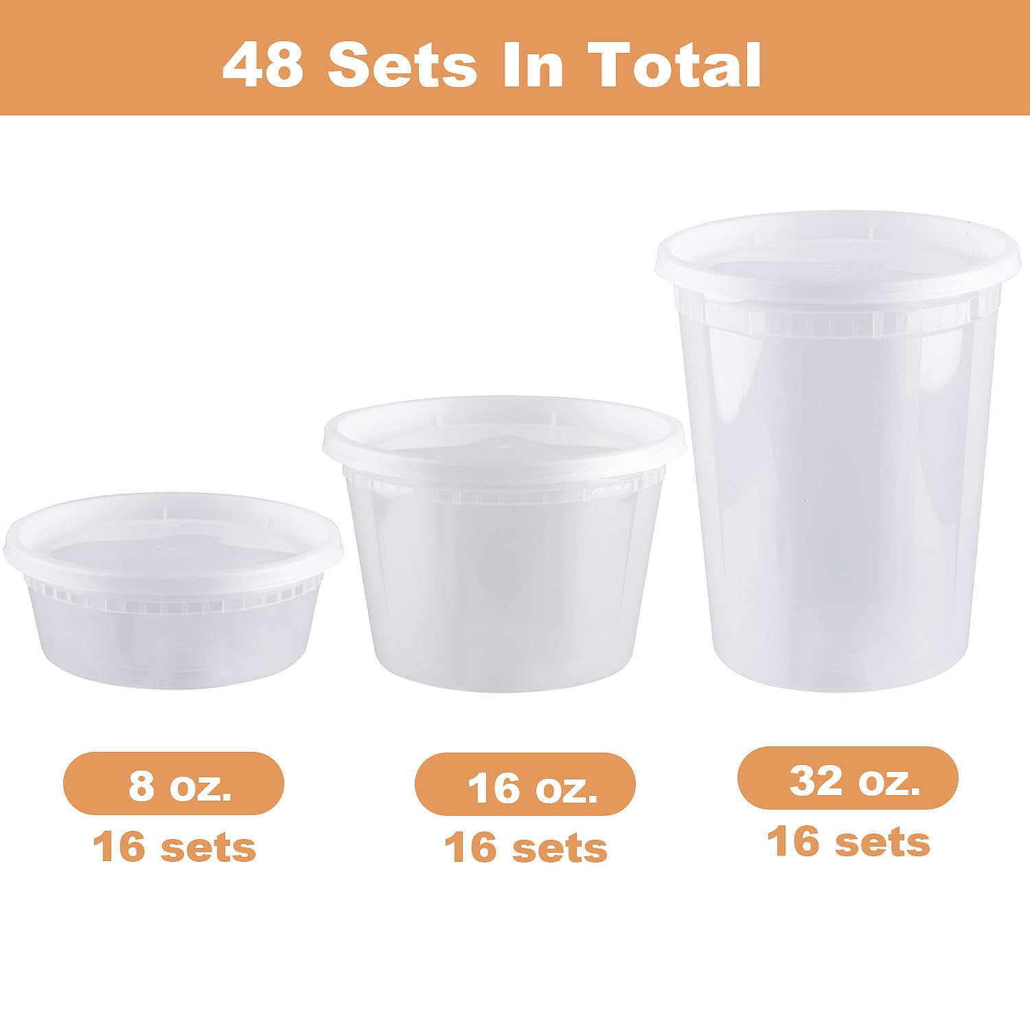 Clear plastic HTMZ deli containers with lids