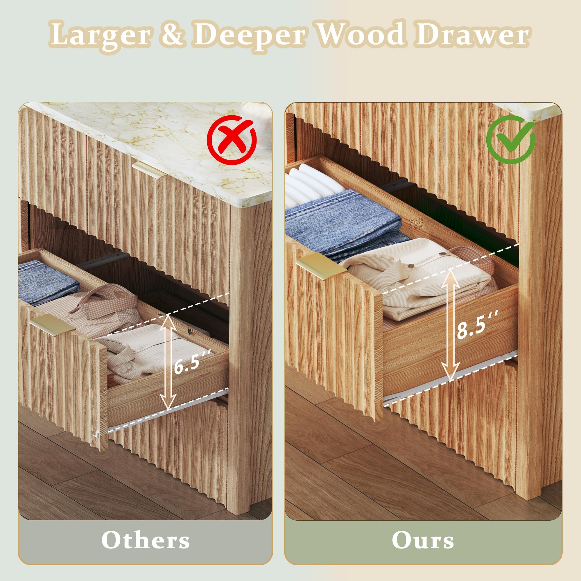 MDF dresser with reinforced base weight capacity 200 lbs