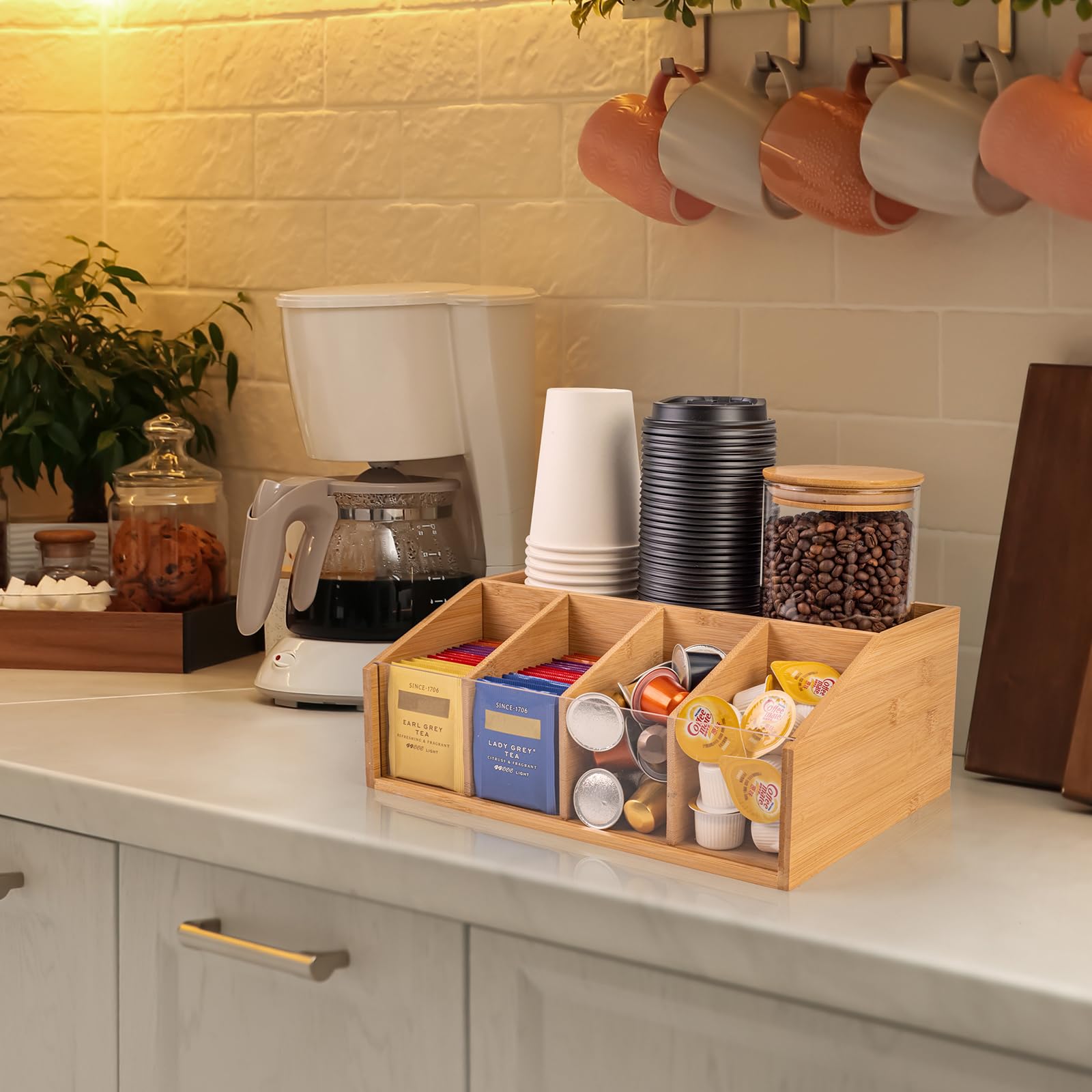 Product dimensions 12.6 x 8.8 x 5 inches coffee organizer