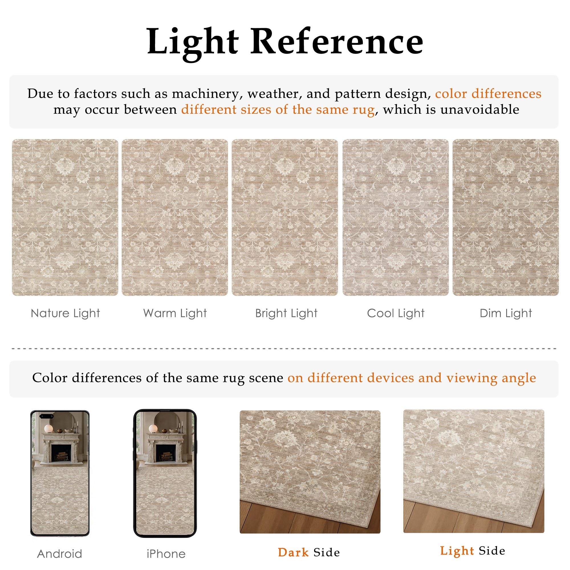 HUGEAR machine washable rug packaging image