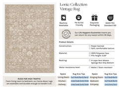 HUGEAR spill resistant microfiber rug