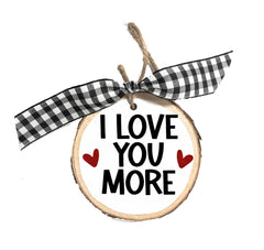 Hugs and Kisses Wood Slice Ornament product photo