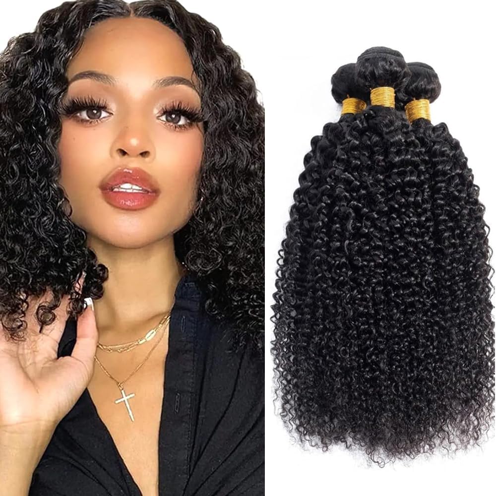 human hair bundles curly 12-14-16 inch