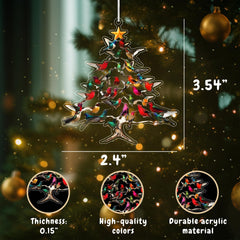 Hummingbird ornament 2025 made of acrylic with vivid colors