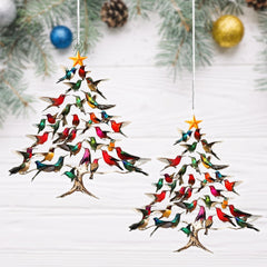 Hummingbird Christmas tree ornament gift for birdwatchers and nature lovers