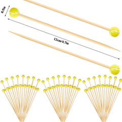 fruit toothpicks bamboo ball end decorative