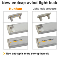 end caps without hole for hunhun u shape led channel