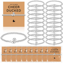 Huquary 20 set cheer duck bracelets silver alloy