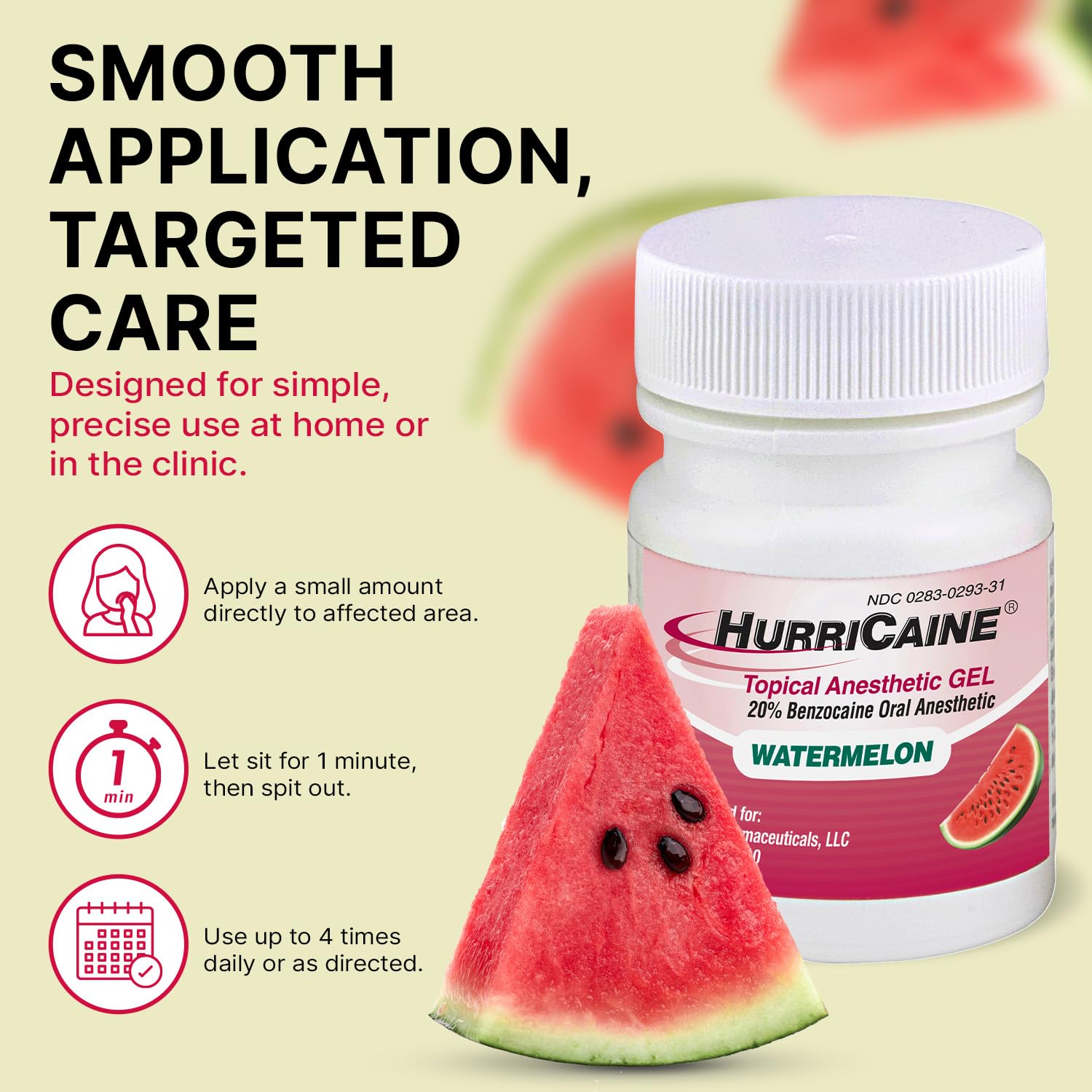 HurriCaine 1oz gel for minor oral care routines