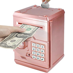HUSAN piggy banks money banks for kids in rose gold