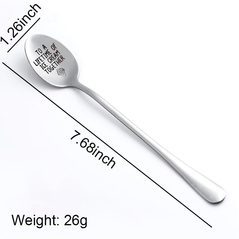 Husband wife anniversary gifts ice cream spoons
