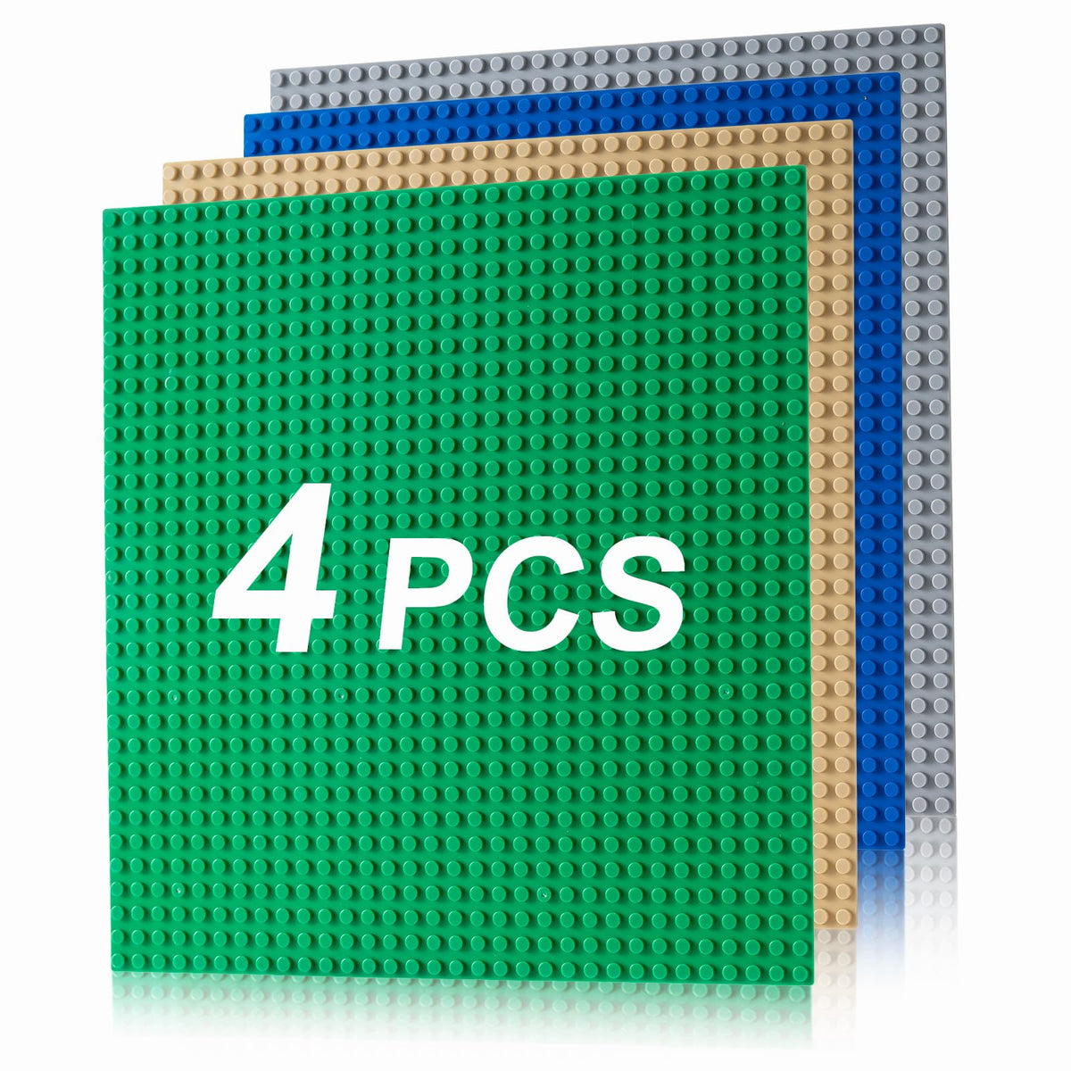 Husfunov 4 Pack Classic Baseplates 10x10 green
