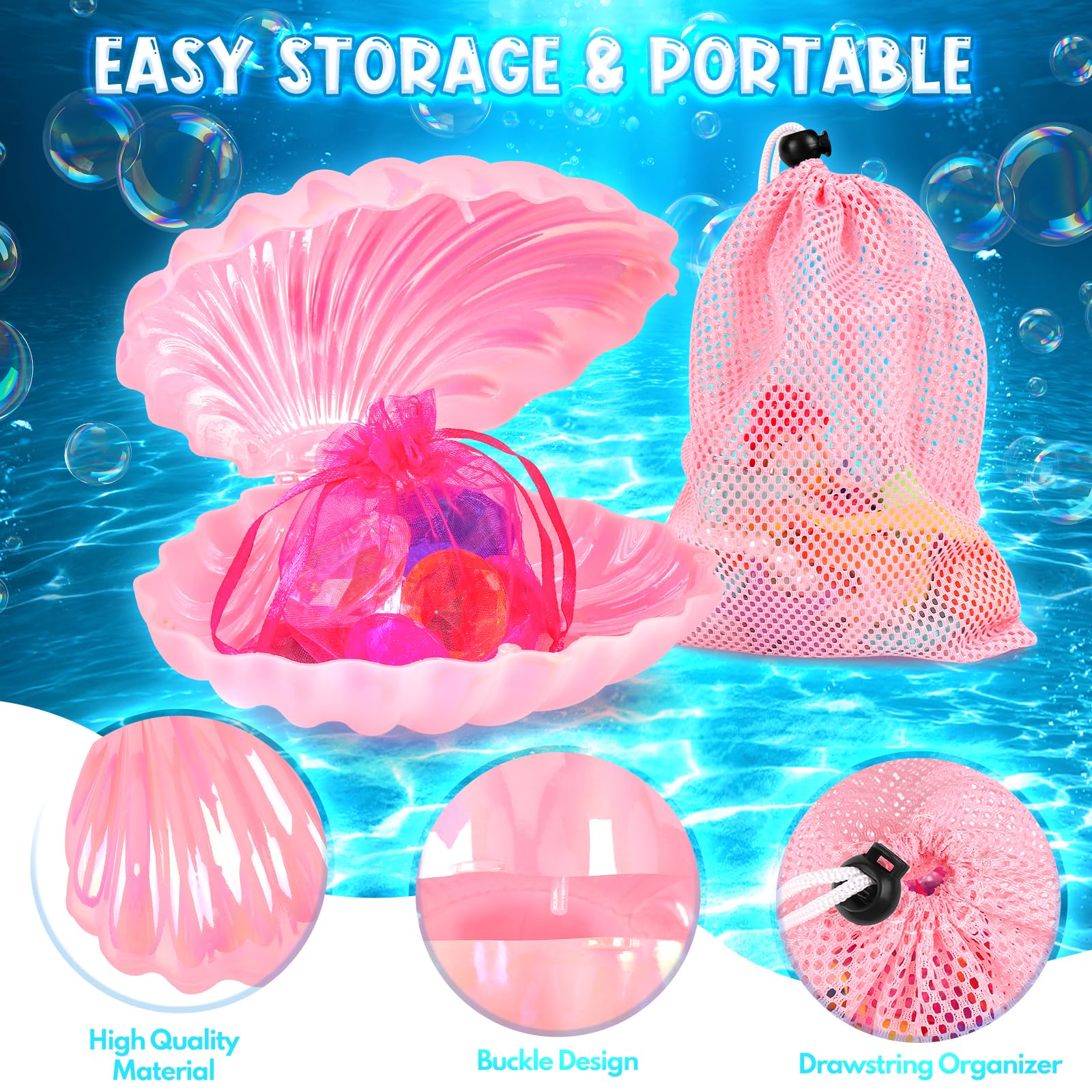 Diving gems and storage bag included in HUUIDY pool toys set