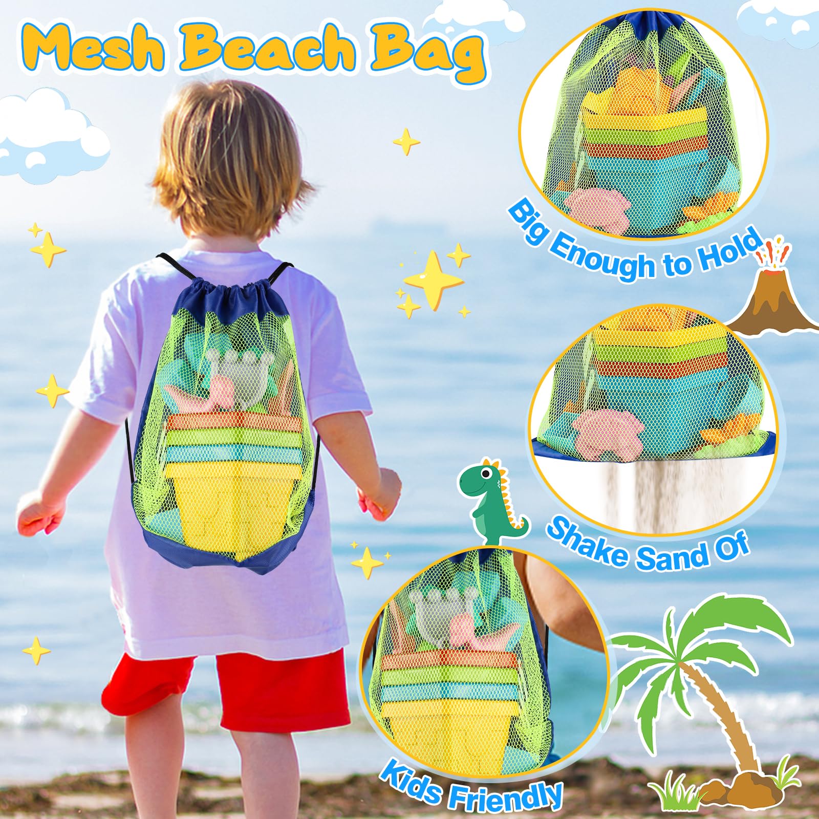 HUUIDY Beach Toys dinosaur molds collection