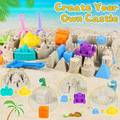 HUUIDY Beach Toys 14 sand castle toys close up
