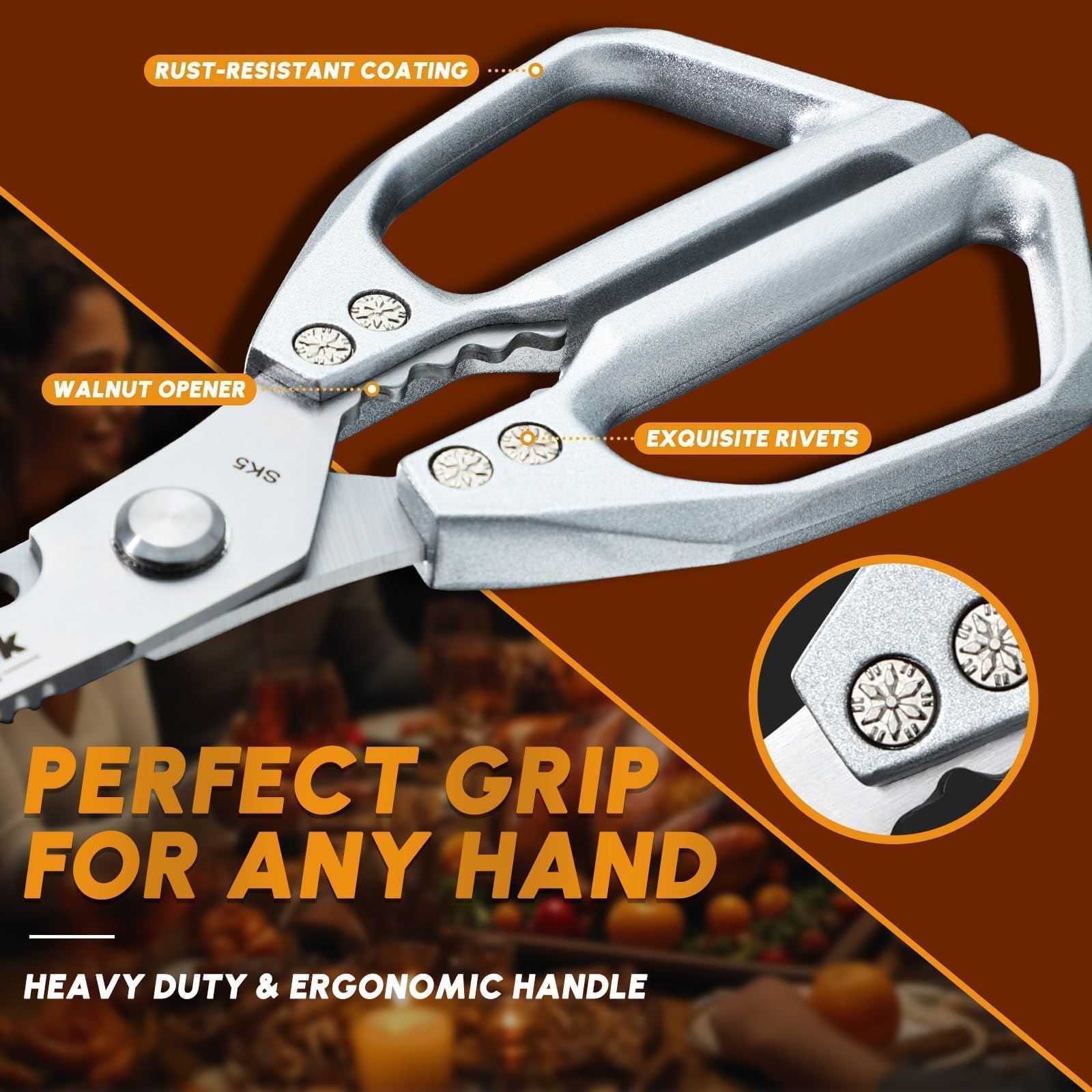 Huusk Kitchen Scissors Japanese craftsmanship