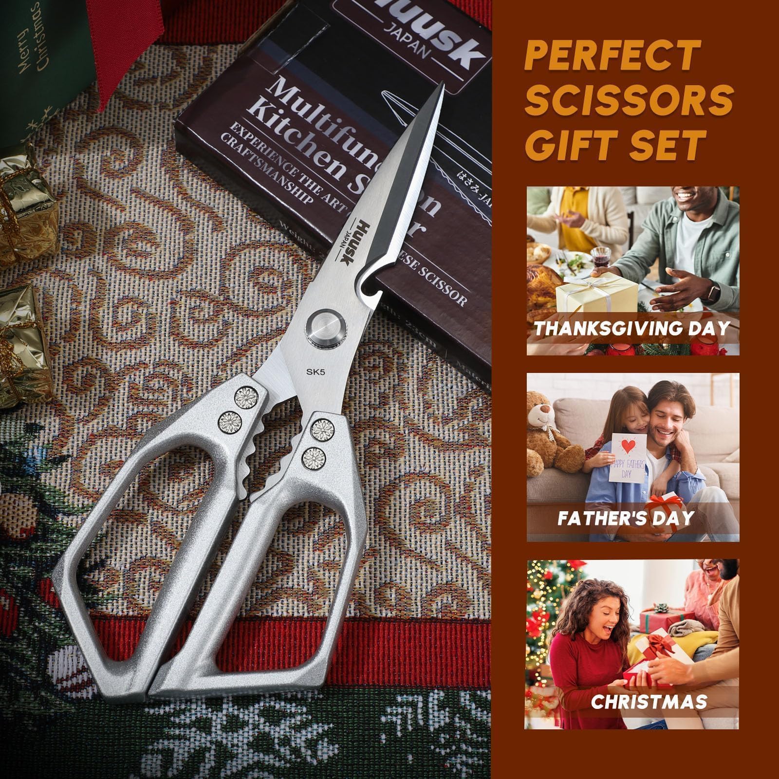 Huusk Kitchen Scissors gift box packaging