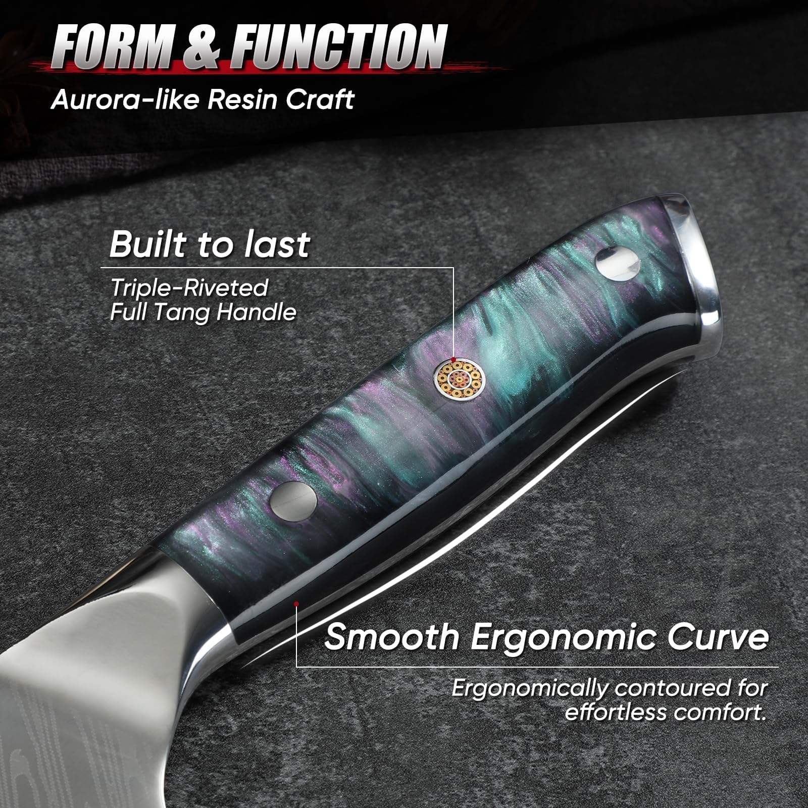 Half bolster design Huusk knife