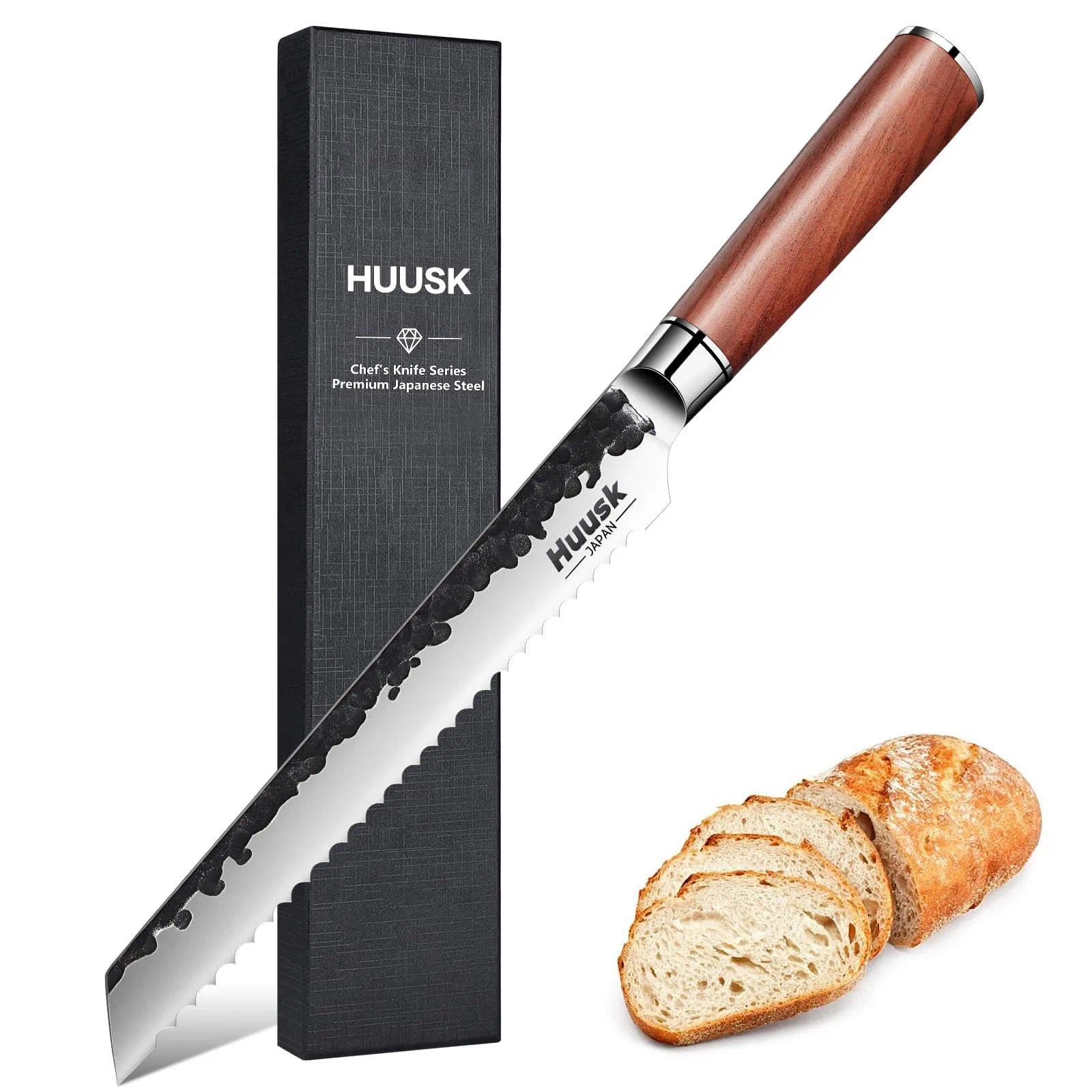 Huusk serrated bread knife 8 inch with gift box
