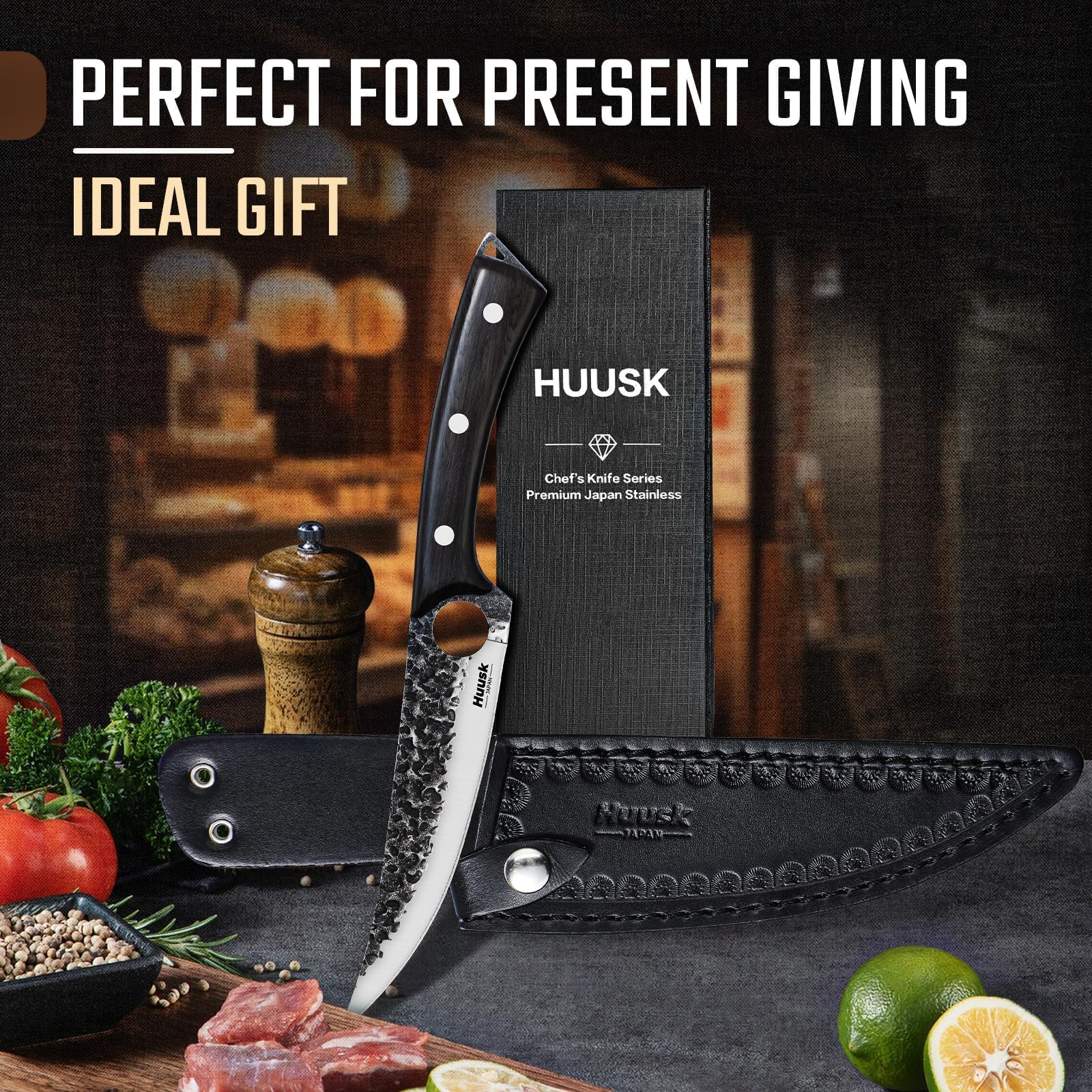 Gift box packaging for Huusk Viking Boning Knife