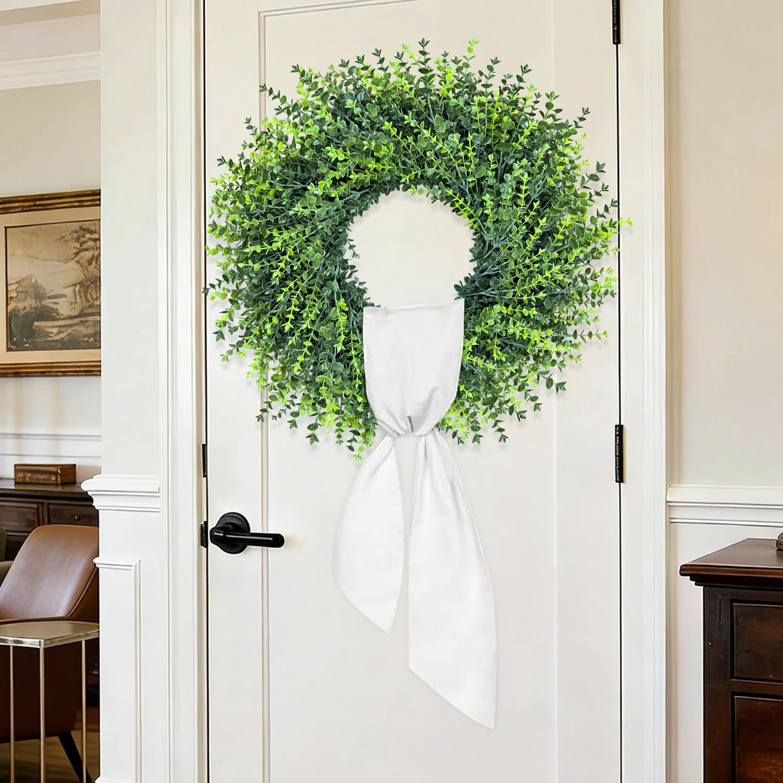 HUZIYAHAN year round boxwood wreath