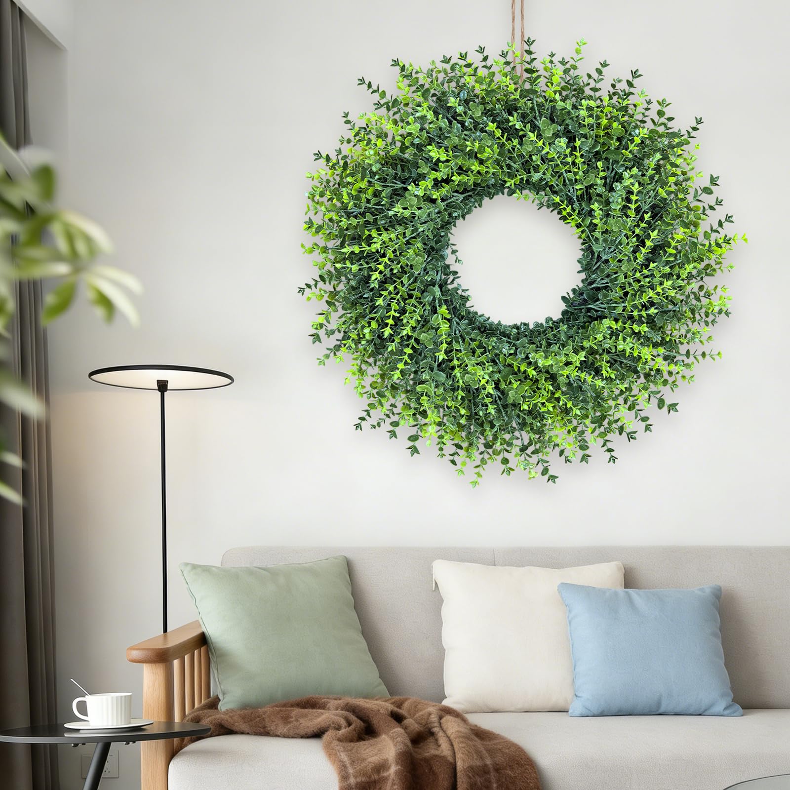 HUZIYAHAN large door wreath for exterior decor
