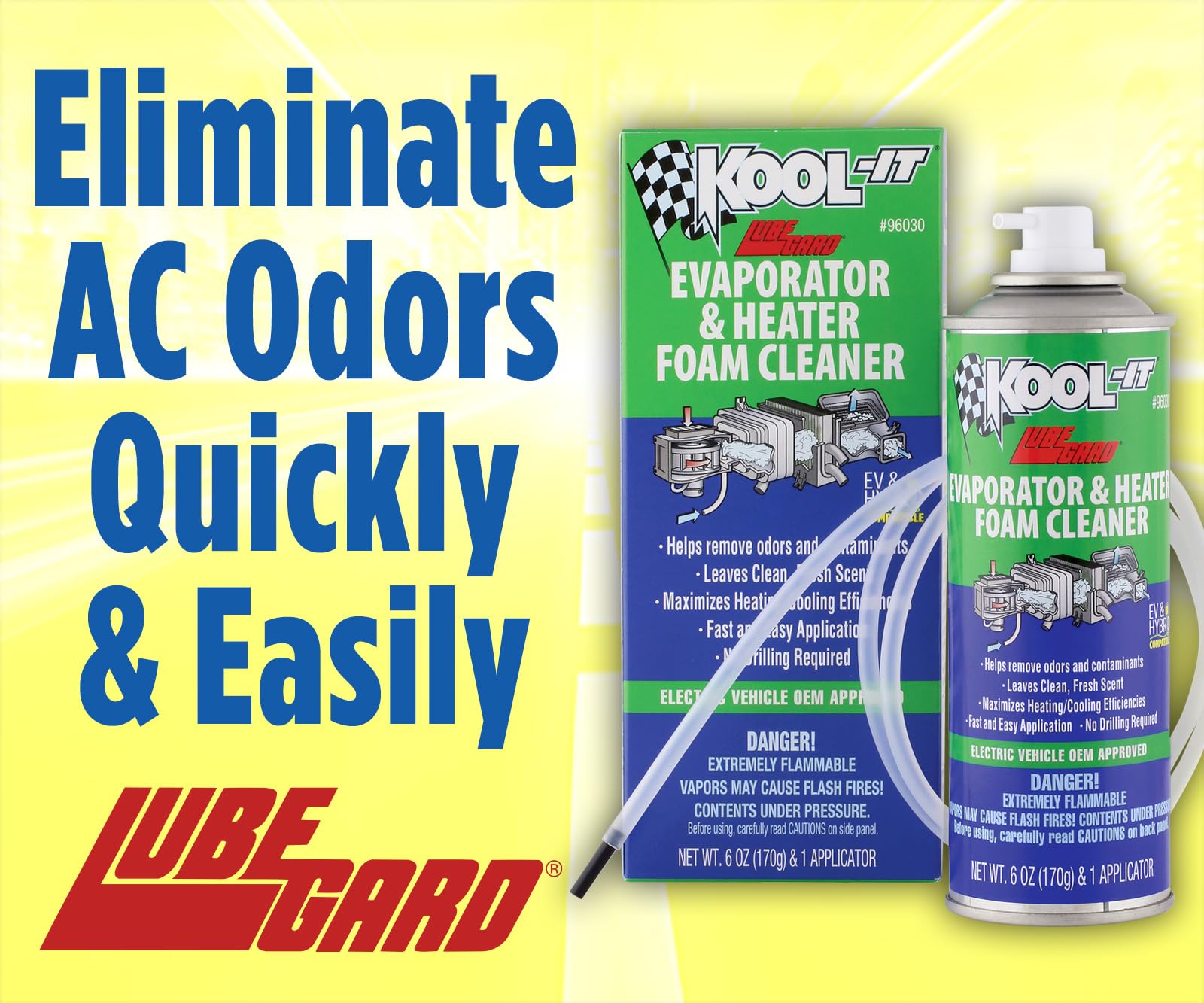 HVAC system cleaning foam for vehicles